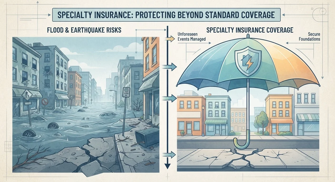 Flood, Earthquake, and Umbrella Coverage: Insurance Types Outside the Standard Bundle
